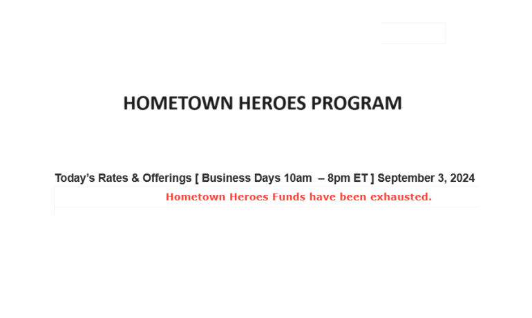 Hometown Heroes Program Update: Funds Depleted—Alternative Home Financing Options Available!